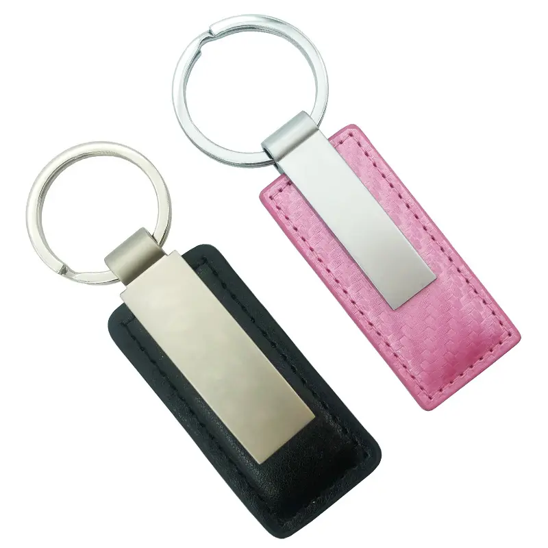Wholesale Personalized Design Gift Engrave Name Blank Keyring Key Chain Car Brand Logo Metal Pu Custom Leather Keychain