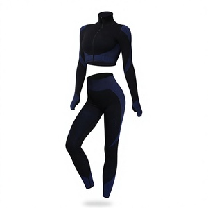 Ensemble de sport pour femme : Soutien-gorge et legging de yoga sans couture, taille haute, respirant, écologique, design personnalisé - Product Image 1