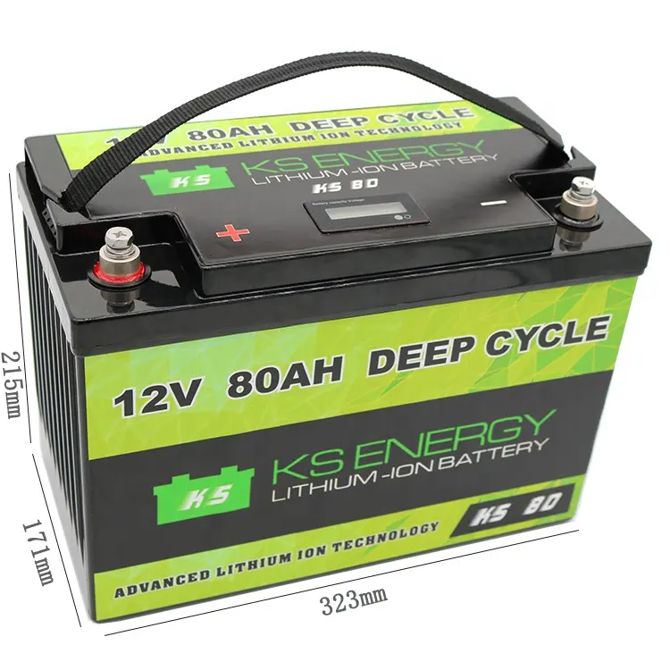 Deep Cycle Rechargeable LiFePO4 Battery Pack Replace 12 Volt Lead Acid Lithium Battery 12V 80AH Price Li ion Solar Storage