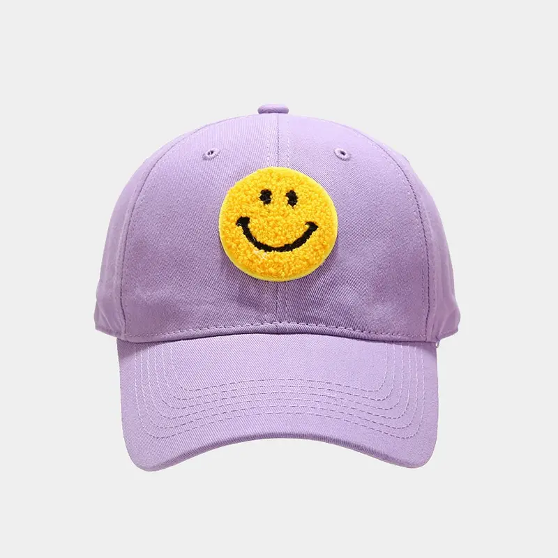 Low Profile Baumwolle Happy Smile Baseball Cap Verstellbares lächelndes Gesicht Happy Dad Trucker Hüte für Männer Frauen Teenager