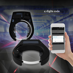 बाहर सौर पैनल अलार्म जीपीएस 2 जी 3 जी 4G सिम कार्ड स्मार्ट एपीपी आरएफआईडी रिमोट कंट्रोल घोड़े की नाल ई बाइक साझा फ्रेम ताला - Product Image 2