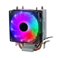 Aidecoolr UV LED 92x92x25mm CPU Cooler 2/4 Heat Pipes Ventilateur silencieux en aluminium pour Intel Socket 4pin 3pin 12V Laptop/Mainframe OEM