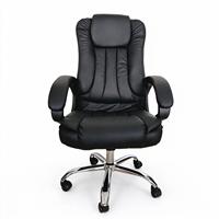 Chaise de bureau de direction moderne en cuir PU noir à dossier haut, pivotante, vente en gros d'usine, acceptation OEM