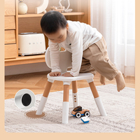 Chaise d'apprentissage moderne pour enfants, réglable à plusieurs niveaux, en plastique et bois massif, protection de l'environnement, chaise mignonne pour bébé