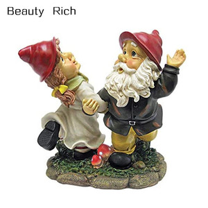 Statue de Gnomes de jardin en polyrésine/résine, en couleur - Product Image 1