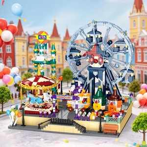 Set <span class=keywords><strong>de</strong></span> Construcción <span class=keywords><strong>de</strong></span> Parque <span class=keywords><strong>de</strong></span> Atracciones RC <span class=keywords><strong>de</strong></span> 3446 Piezas, Torre <span class=keywords><strong>de</strong></span> Caída Libre, Rueda <span class=keywords><strong>de</strong></span> la Fortuna, Carrusel, Juguete STEAM, Decoración para el Hogar, Regalo - Product Image 2