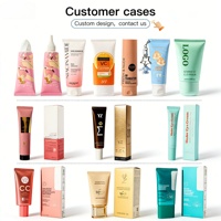 Tubes d'emballage en plastique verni doux au toucher, personnalisés et élégants, avec capuchon côtelé, pour cosmétiques, crème déodorante et lotion pour les mains (vides)