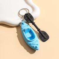 Porte-clés flottant en forme de bateau, bouée flottante, accessoire de navigation, pêche, kayak, mini pagaie, breloque, accessoires de plein air