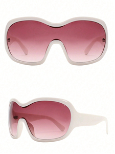 New Arrival Big Frame Shades Y2K One Piece Black Pink Yellow UV400 Fashion <strong>Wrap</strong> <strong>Around</strong> Oversize <strong>Sunglasses</strong> Unisex - Product Image 5