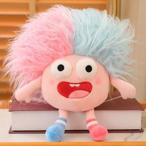 Jouet en peluche aux yeux bombés, fille fouaillée, moche, mignon, personnage de dessin animé, poupée amusante, jouet en peluche adorable - Product Image 4