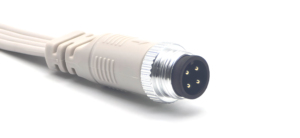 Cable Conector Impermeable para Luminarias: Macho/Hembra 2P/3P/4P + Cable de 20 Vías con Núcleo Blanco y Borde Rojo Moldeado por Inyección - Product Image 3
