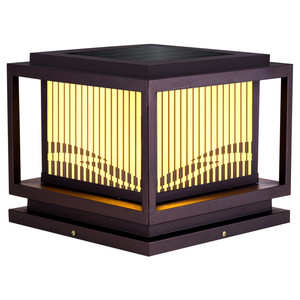 Lampe solaire LED à poteau, étanche, de style chinois moderne, pour jardin, villa, portail - Product Image 5