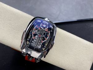 Jacob Co 럭셔리 남성용 자동 기계식 시계 포인터 다이얼 디스플레이 하이 퀄리티 멋진 비주얼 하이라이트 케이스 - Product Image 5