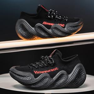 Spring Summer Knitted <b>Socks</b> Shoes Men's Breathable Sports Shoes Student Simple Casual Coconut Men's Shoes - Product Image 5