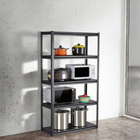 Étagère de rangement de cuisine à 5 niveaux en acier au carbone, organisateur métallique autoportant, étagère de présentation moderne non pliable