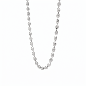 Collier chaîne épaisse classique en platine Pt950 avec perles ovales audacieuses couleur olive, unisexe, bijou de luxe, cadeau - Product Image 4