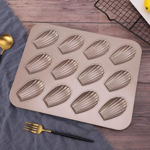 Cetakan Kue Madeleine Anti Lengket <span class=keywords><strong>24</strong></span> Cup dari Logam Emas yang Dapat Disesuaikan, Loyang Kue dan Loyang Muffin untuk Penggunaan di Oven - Product Image 2