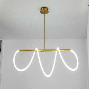 Lámpara Colgante Moderna de Tubo LED Flexible, Lámpara de Techo para <span class=keywords><strong>Dormitorio</strong></span>, Sala de Estar, Iluminación Interior Nórdica LED - Product Image 2