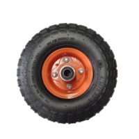 10 Inch 3.00-4 Hand Truck Wheel Air Rubber Tire 3.50-4 Inflatable Wheel for Lawn Mower Wheelbarrow Pneumatic Other Wheel