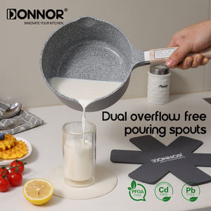 طقم أواني طهي دونور جيلي 13 قطعة غير لاصقة مع أغطية زجاجية مقواة، قدور ألمنيوم مستدامة بشعار مخصص للطهي المنزلي - Product Image 6