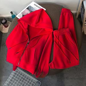Combinaisons Automne-Hiver pour Femmes, Sweatshirts à <span class=keywords><strong>Capuche</strong></span> Casual pour Porter en Extérieur, Vestes Deux Pièces à la Mode et Polyvalentes - Product Image 5