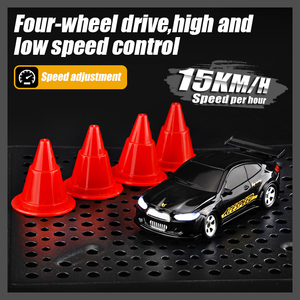Vente en gros 1/64 2.4G Mini voiture de <span class=keywords><strong>course</strong></span> 4WD Drift Rc Voiture télécommandée pour enfants Jouet véhicule avec lumière LED Hobby pour garçons 15 km/h - Product Image 2