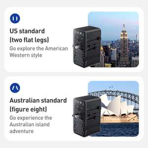 Cargador de Viaje Universal <span class=keywords><strong>MOMAX</strong></span> UA28L 1-World 2 205W con Doble CA y 7 Puertos GaN con Cable de 140W - Product Image 6