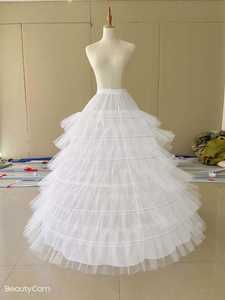 घिरना तफ़ता 230 पूर्ण एक लाइन 6 घेरा बहु रंग मंजिल लंबाई दुल्हन की पोशाक गाउन पर्ची पेटीकोट महिला नीचे का कपड़ा पहनने crinoline - Product Image 6