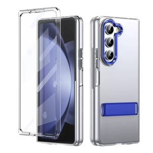 Anti Amarelo Alta Definição Transparente Vidro Temperado Suporte De Metal Crystal clear PC Folding Phone case para Samsung Zfold 7 - Product Image 4