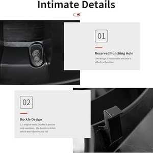 Juego de 4 Tapas de Rueda para Tesla Model 3 (2017-2023), <span class=keywords><strong>Tapacubos</strong></span> de 18 Pulgadas en Negro Mate, Estilo Araña, para Decoración de Automóviles - Product Image 6