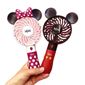 Ventilador Portátil OEM <span class=keywords><strong>de</strong></span> 600 mAh, Diseño <span class=keywords><strong>de</strong></span> <span class=keywords><strong>Mickey</strong></span> y Minnie, <span class=keywords><strong>de</strong></span> Plástico, Bonito, Recargable por USB, Mini Ventilador <span class=keywords><strong>de</strong></span> Escritorio para Oficina, para Estudiantes - Product Image 1