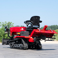 Tracteur chenillé diesel 35HP 50HP avec pelle rétrocaveuse, tracteur multifonctionnel, mini-motoculteur agricole, machine agricole