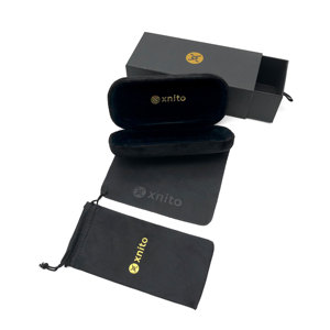 Fabricant de boîtes d'emballage personnalisées pour lunettes noires et brunes, étui rigide pour lunettes avec chiffon en microfibre, service de logo OEM - Product Image 3