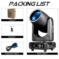 HAT Mini 295w Beam Moving Head Light, éclairage professionnel DMX512, faisceau de scène, éclairage gobo pour spectacle, discothèque, DJ, club, boîte de nuit