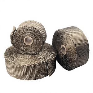 FOR Motorcycle <b>Exhaust</b> Pipe Heat Insulation Cloth 10M 15M Fiberglass With <b>Clamps</b> For General Use - Product Image 4