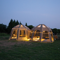 Grande tente de soirée gonflable Oxford imperméable de luxe pour safari extérieur une chambre pour 2 personnes pour le camping et les événements