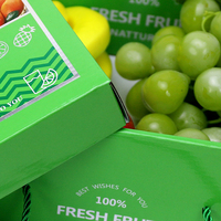 Boîte-cadeau de fruits emballage ondulé haut de gamme personnalisé carton corde levage ciel et terre couverture boîte impression personnalisée