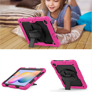 Per Samsung <span class=keywords><strong>Galaxy</strong></span> <span class=keywords><strong>Tab</strong></span> <span class=keywords><strong>S6</strong></span> <span class=keywords><strong>Lite</strong></span> 10.4 <span class=keywords><strong>P610</strong></span> P615 Molle Del Silicone Robusto Carry Strap Maniglia di Rotazione Del Basamento Screen Protector Matita caso - Product Image 4