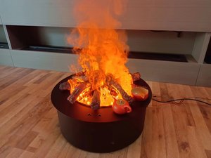 <span class=keywords><strong>Chimenea</strong></span> Redonda de Vapor de Agua, Energía Eléctrica, Decoración Inteligente para el Hogar - Product Image 5