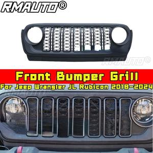 Parrilla Delantera para Jeep Wrangler JL Rubicon, Parrilla para Jeep Wrangler JL Rubicon 2018-2024, Parrillas de Carreras, Accesorios para Automóviles - Product Image 2
