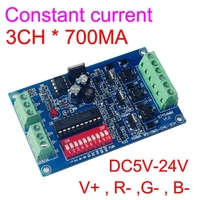 5V 12V 24V 36V courant Constant 3CH 4CH DMX512 décodeur 350MA/700MA DMX variateur RGB RGBW LED contrôleur pour lumière LED, bande, lampe