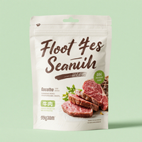 Sachet Doypack Personnalisé Jetable en Mylar Sous Vide avec Fermeture Zip, Impression Flexo PE pour Emballage de Bœuf Séché et Chips de Pomme de Terre