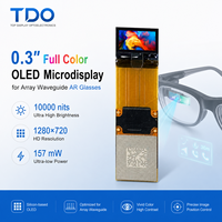 Module d'optique à guide d'ondes pour lunettes AR avec écran Micro OLED RGB de 0,3 pouce, 10000 nits, résolution 1280x720
