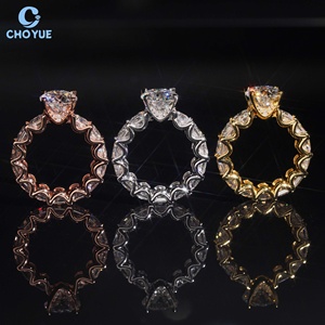 Luxury Wedding Asscher Moissanite Band <b>Iced</b> Out Solid Sterling Silver 925 Hip Hop Jewelry Moissanite Diamond Engagement <b>Ring</b> - Product Image 5