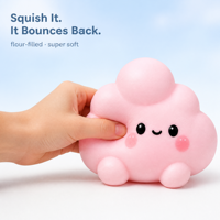 Jouet Squishy ZW en forme de boulette, tendance 2026, nouveau design nuage, rebond lent, super doux, mignon, jouet anti-stress