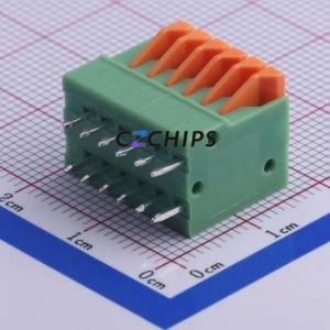 KF141V-2.54-6P Spring Terminal Block Through hole Component (THT),P=2.54mm Connector 2.54mm 6P 6 2A - Product Image 1