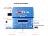 Chargeur de batterie au lithium intelligent IMAX B6AC 80W, chargeur d'équilibrage multifonction pour les modèles d'avions, de voitures, de bateaux, d'accessoires de drones