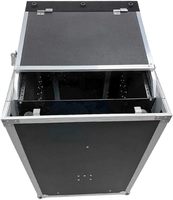 Estuche de Rack para Altavoces de Audio de 16 Espacios con Parte Superior Inclinada para Mezclador de 10 Espacios y Mesa de Trabajo para DJ, Estuche de Transporte Profesional para Audio PA/DJ