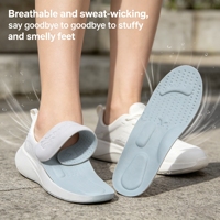 Semelles orthopédiques à double couche avec rembourrage supérieur doux, absorption des chocs inférieure et soutien stable pour les pieds