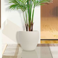 Pot Décoratif à Grand Diamètre en Plastique Imitation Ciment pour Plantes Artificielles, Vente en Gros Usine, pour Arbres et Fleurs Artificiels